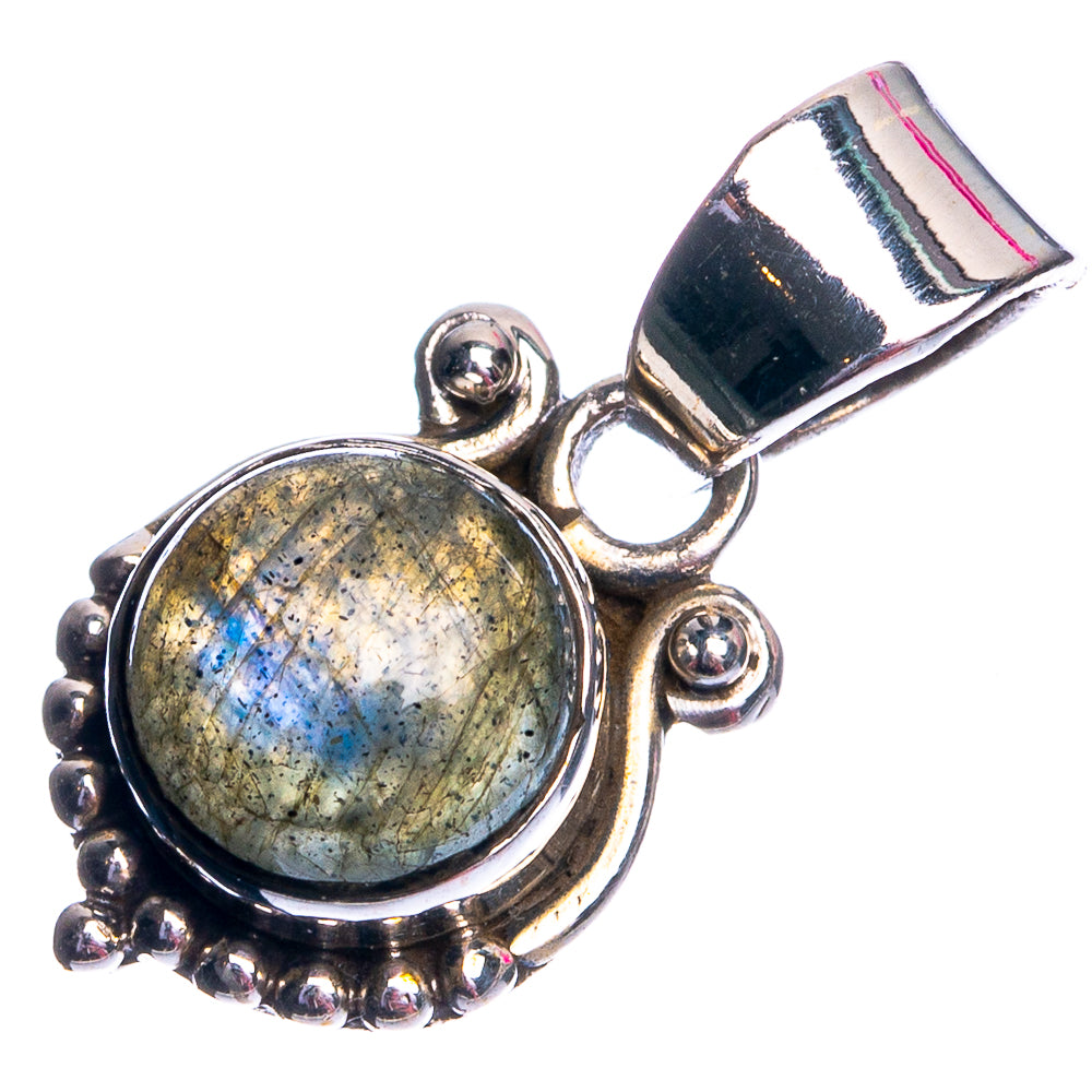 Labradorite Dainty Pendant 3/4" (925 Sterling Silver) P39138