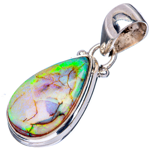 Rare Sterling Opal Pendant 1 1/4" (925 Sterling Silver) P42897