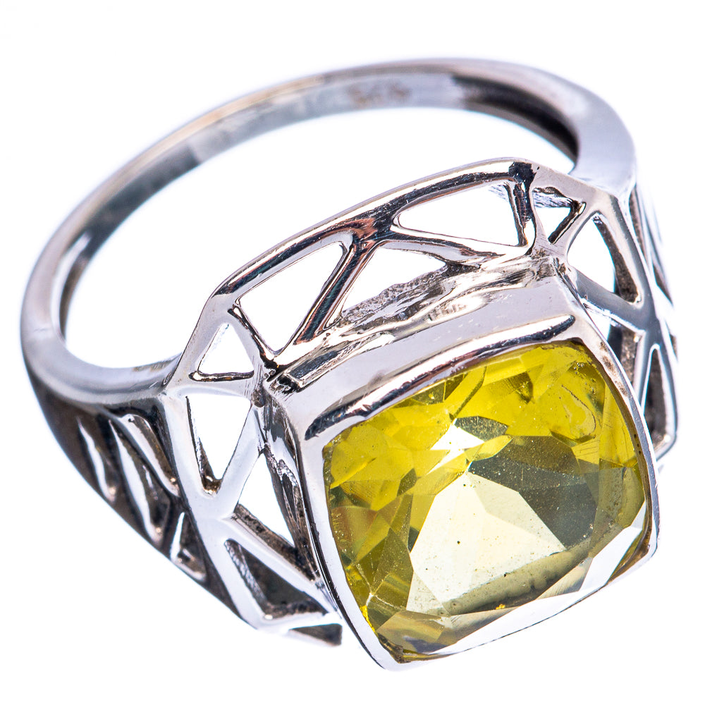 Faceted Citrine Ring Size 7.75 (925 Sterling Silver) R3241