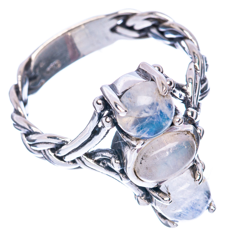 Rainbow Moonstone Ring Size 8.25 (925 Sterling Silver) R2821