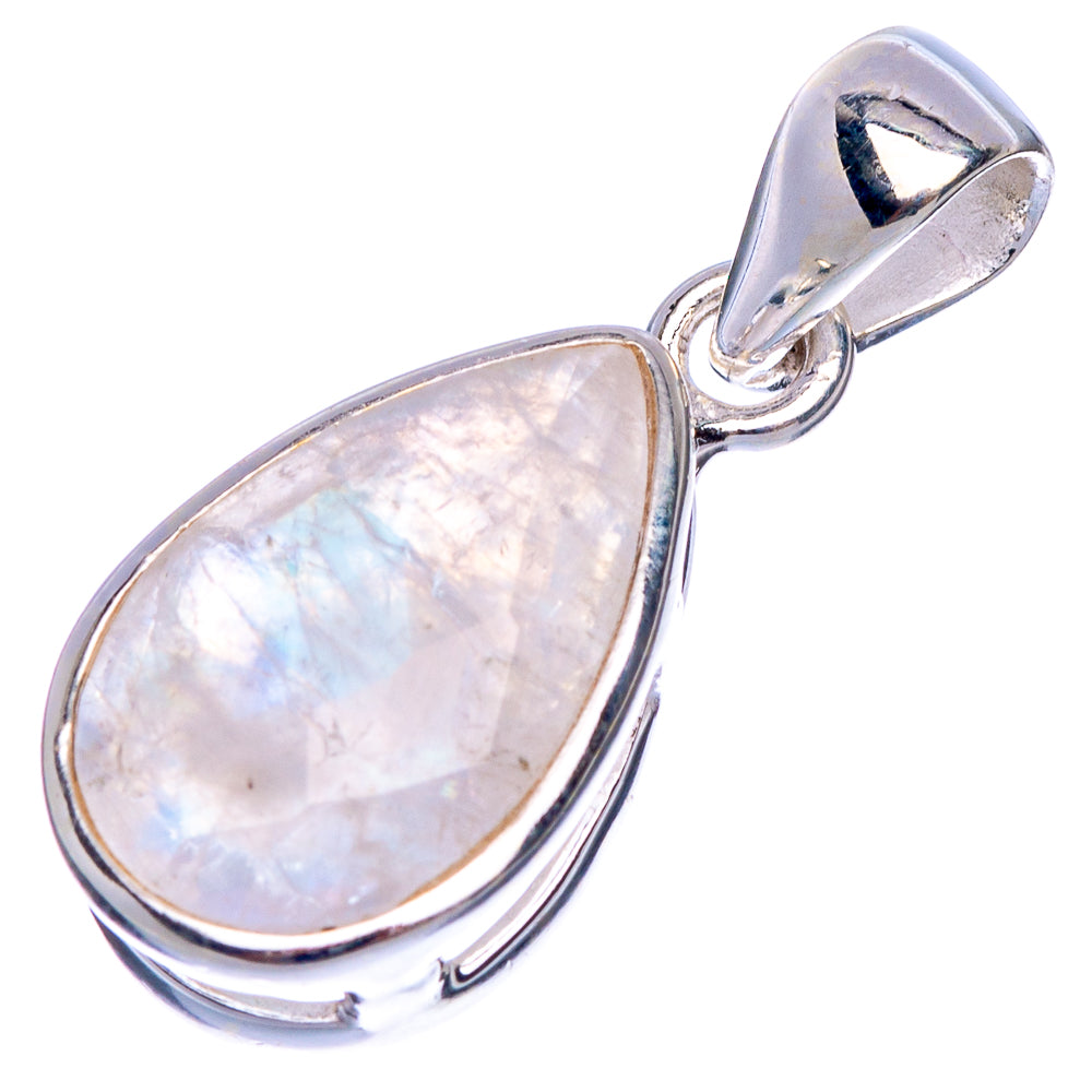 Rainbow Moonstone Pendant 1 1/8" (925 Sterling Silver) P40510