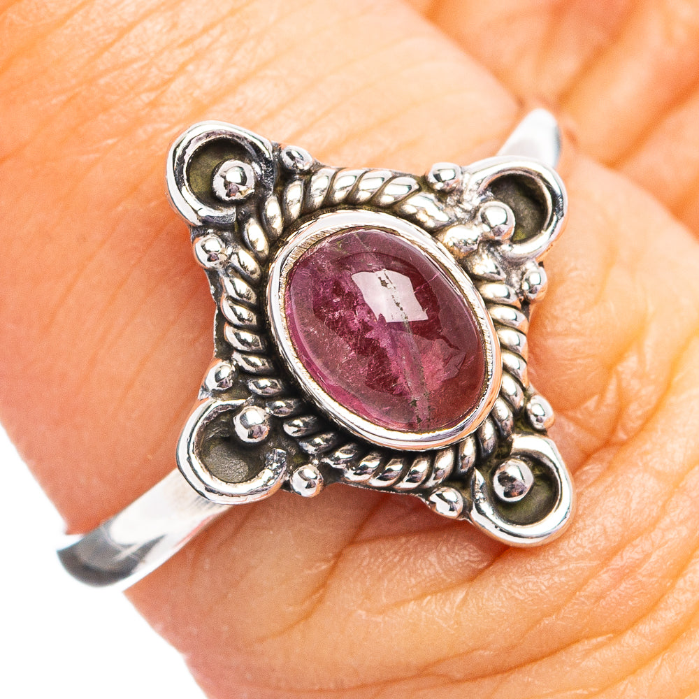 Pink Tourmaline Ring Size 7.25 (.925 Sterling Silver)