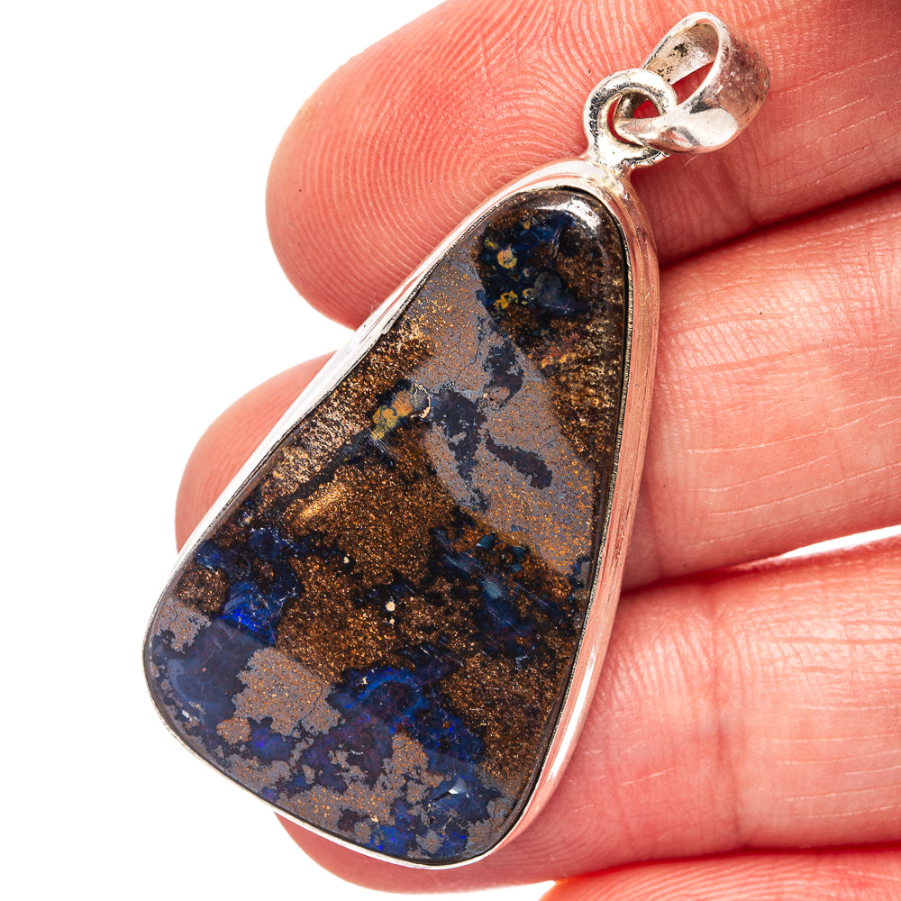 Boulder Opal Pendant 1 7/8" (.925 Sterling Silver)