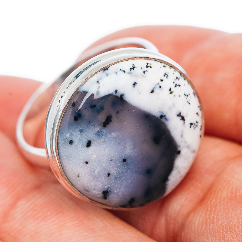 Premium Dendritic Opal Ring Size 9.75 (.925 Sterling Silver)