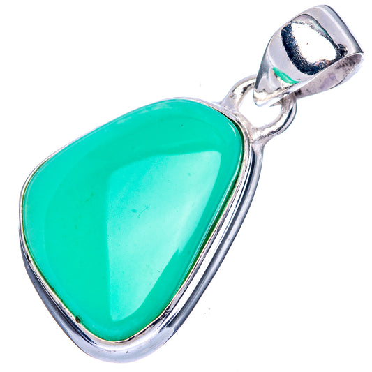 Chrysoprase Pendant 1 1/4" (925 Sterling Silver) P42533