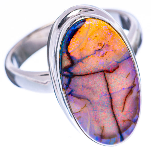 Rare Sterling Opal Ring Size 7.25 (925 Sterling Silver) R2197