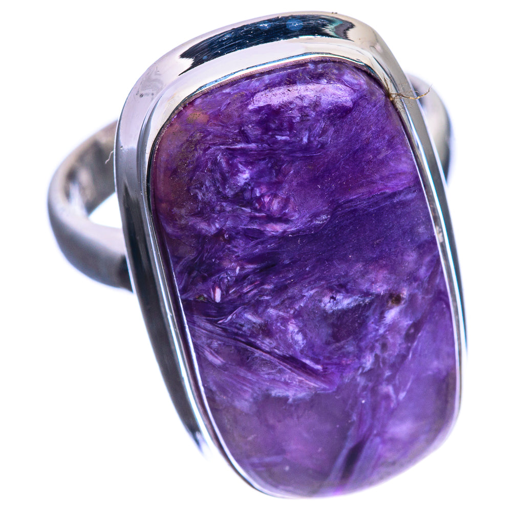 Charoite 925 Sterling Silver Ring Size 6.25