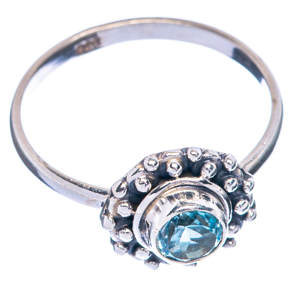 Blue Topaz Dainty Ring Size 7.5 (925 Sterling Silver) R145532