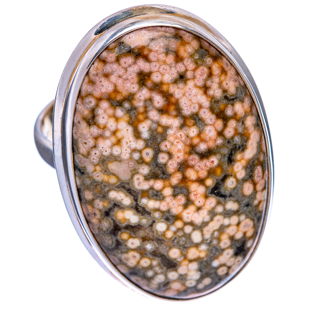 Huge Ocean Jasper Ring Size 10.75 (925 Sterling Silver) R145311