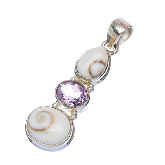 Shiva Eye, Amethyst Pendant 1 1/2" (.925 Sterling Silver)