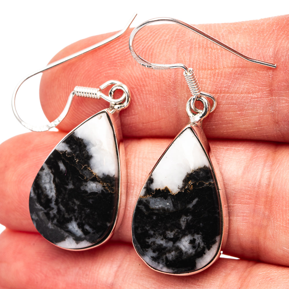 Premium White Buffalo Turquoise Earrings 1 5/8" (.925 Sterling Silver)