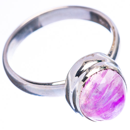 Pink Moonstone Ring Size 7.75 (925 Sterling Silver) R3790