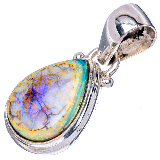 Rare Sterling Opal Pendant 1 1/8" (925 Sterling Silver) P42908