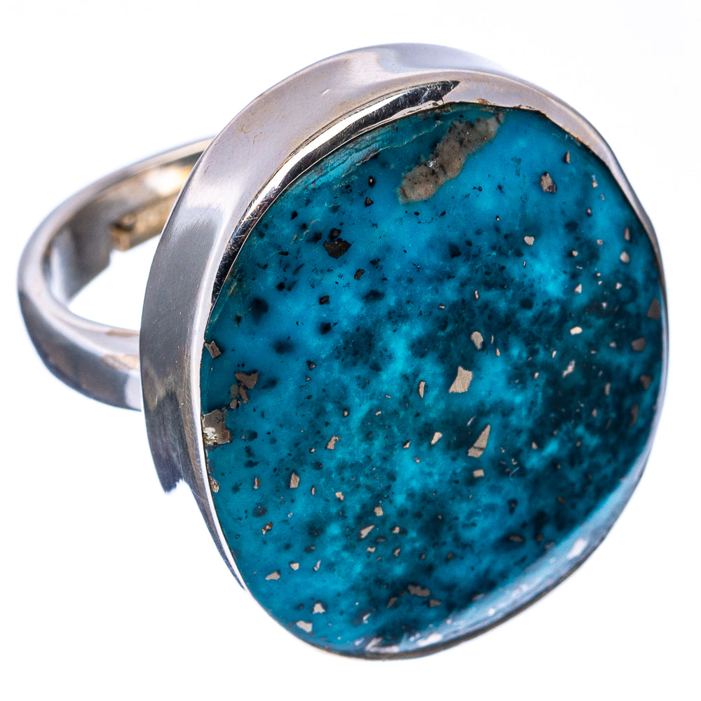 Premium Persian Turquoise Ring Size 7 Adjustable (.925 Sterling Silver)