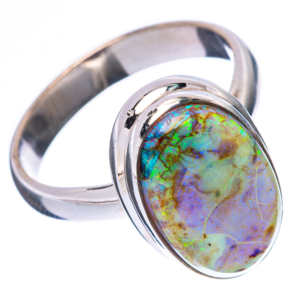 Rare Sterling Opal Ring Size 8 (925 Sterling Silver) R4315