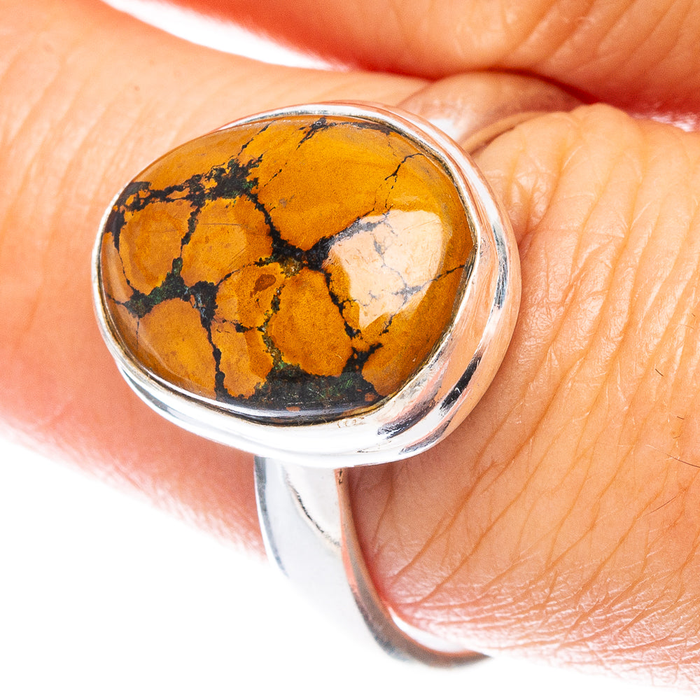Rare Spiderweb Turquoise Ring Size 8.75 (925 Sterling Silver) R7562