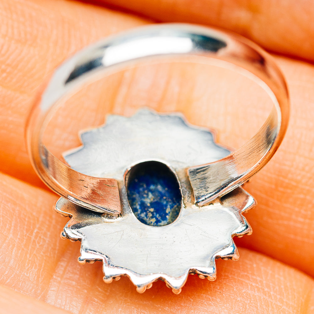 Southwestern Style Lapis Lazuli Ring Size 7 (.925 Sterling Silver)