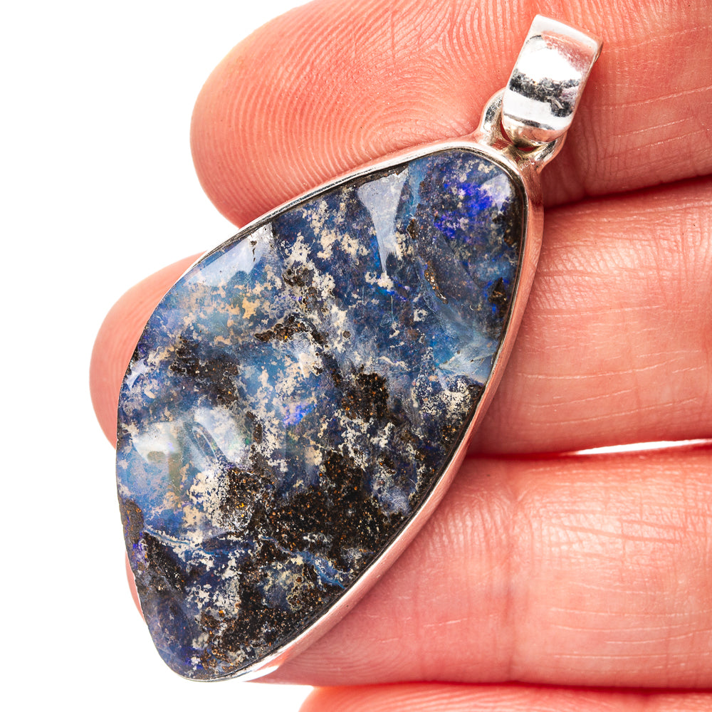 Boulder Opal Pendant 1 7/8" (.925 Sterling Silver)