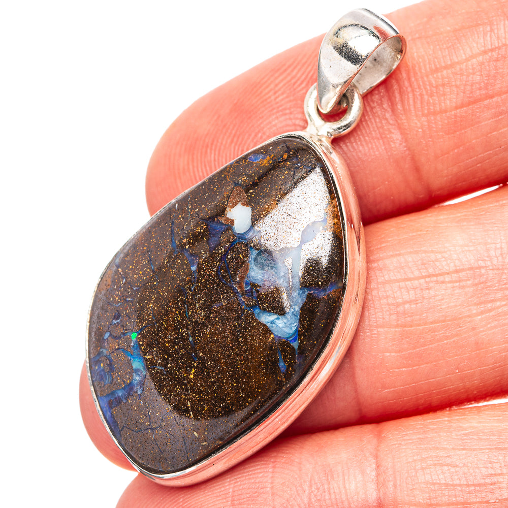 Boulder Opal Pendant 1 5/8" (.925 Sterling Silver)