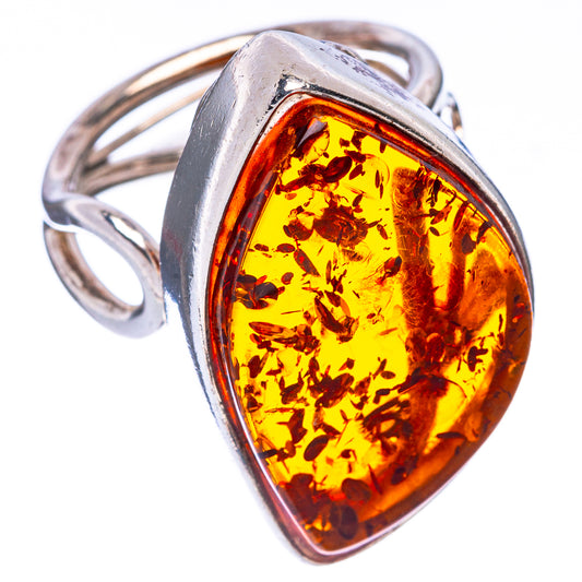 Baltic Amber Ring Size 6.5 (925 Sterling Silver) R1865