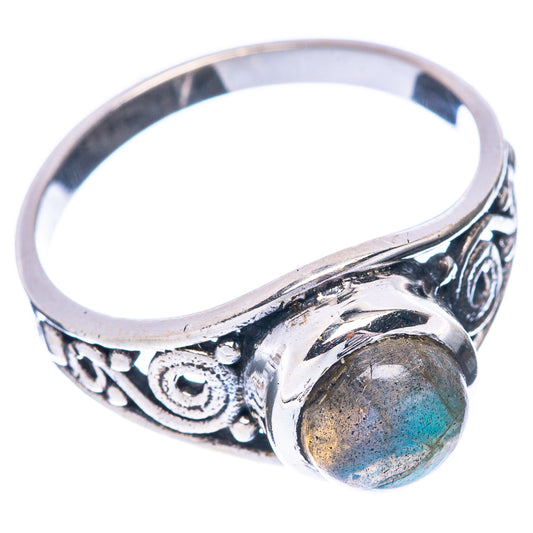 Labradorite 925 Sterling Silver Ring Size 8 (925 Sterling Silver) R5356