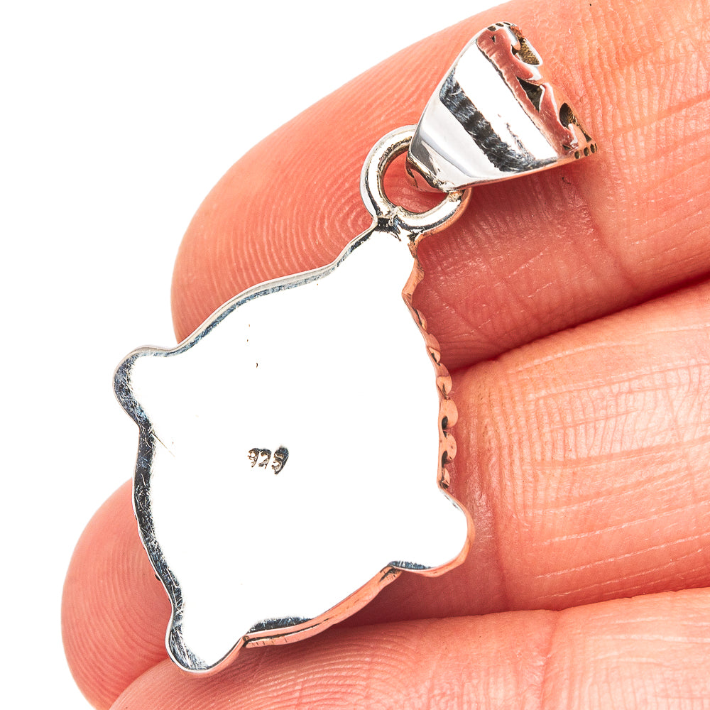 Exclusive Southwestern Style Mosaic Opal Pendant 1 3/8" (.925 Sterling Silver)