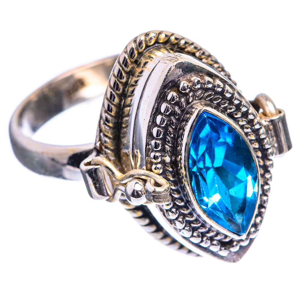 Poison Blue Topaz Ring Size 6.5 (925 Sterling Silver) R143140