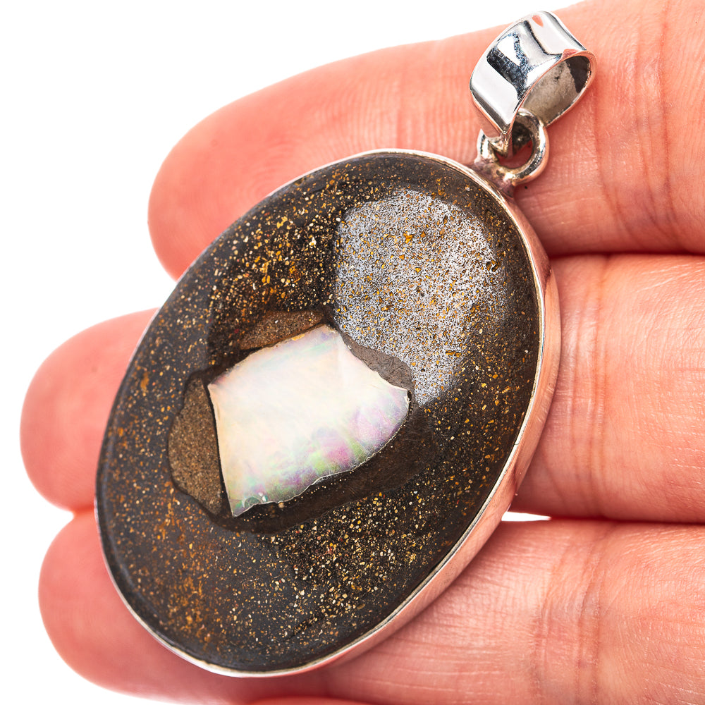 Premium Boulder Opal Pendant 2" (.925 Sterling Silver)