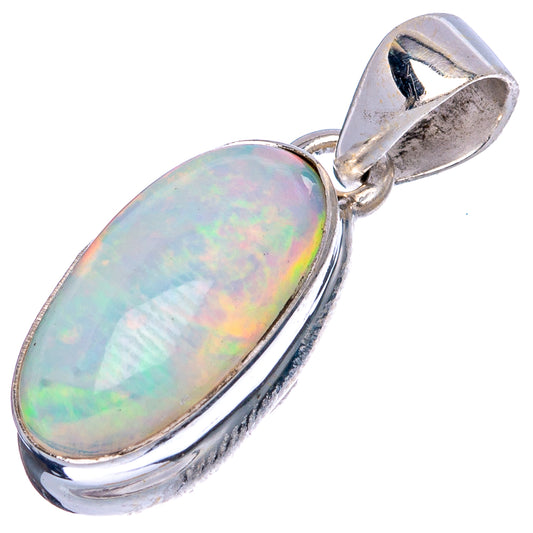 Large Rare Ethiopian Opal Pendant 1 1/8" (925 Sterling Silver) P43469