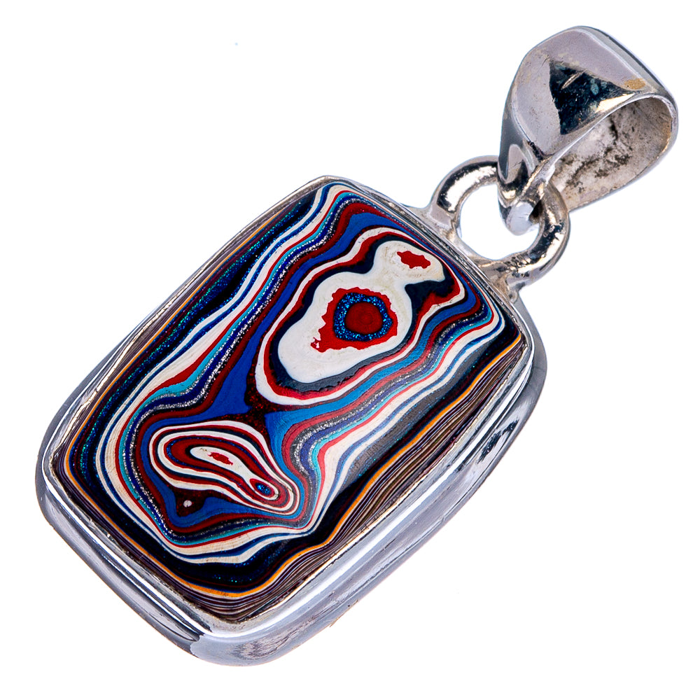 Fordite Pendant 1 1/4" (925 Sterling Silver) P39817