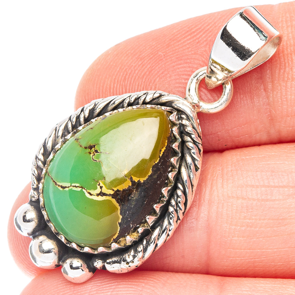 Arizona Turquoise Pendant 1 3/8" (925 Sterling Silver) P43809