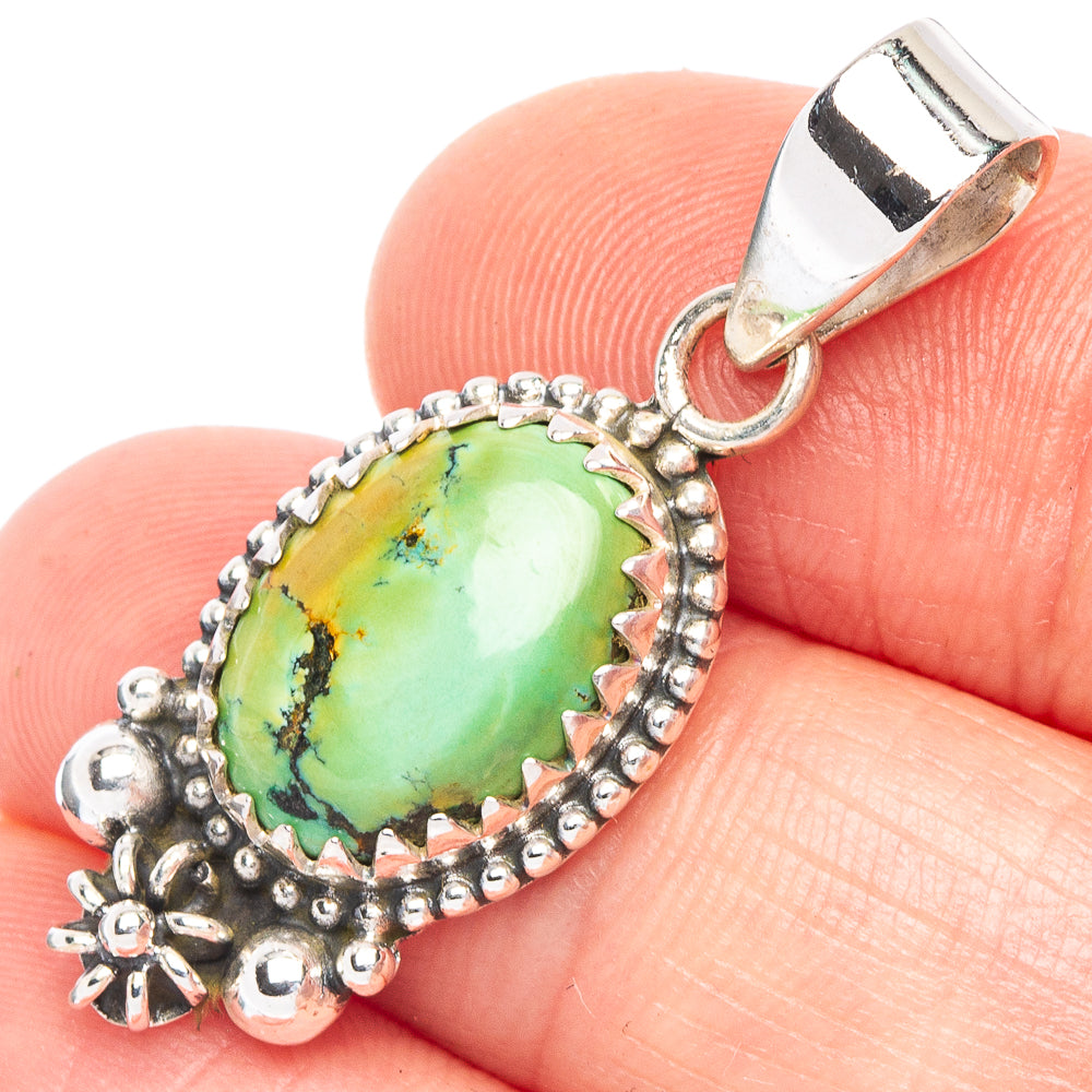Arizona Turquoise Pendant 1 3/8" (925 Sterling Silver) P43926