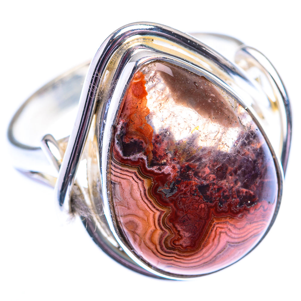 Crazy Lace Agate 925 Sterling Silver Ring Size 8.25 (925 Sterling Silver) RING140320