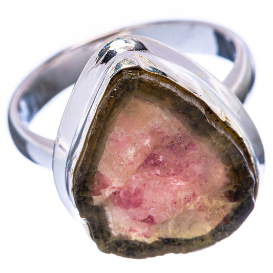 Tourmaline Slice Ring Size 7 (925 Sterling Silver) R2185