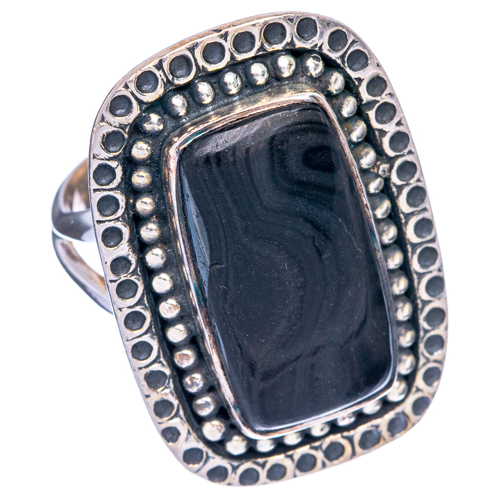 Large Psilomelane Ring Size 6 (925 Sterling Silver) R145301