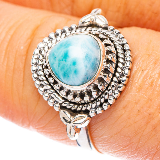 Larimar Ring Size 7.75 (925 Sterling Silver) R4402