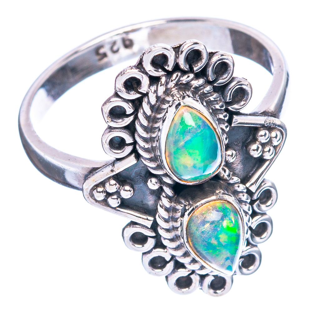 Rare Ethiopian Opal Ring Size 6.75 (925 Sterling Silver) R3732
