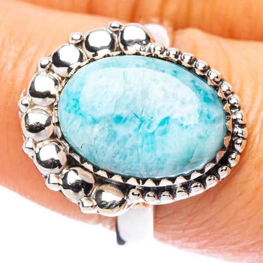 Larimar Ring Size 8 (925 Sterling Silver) R4474