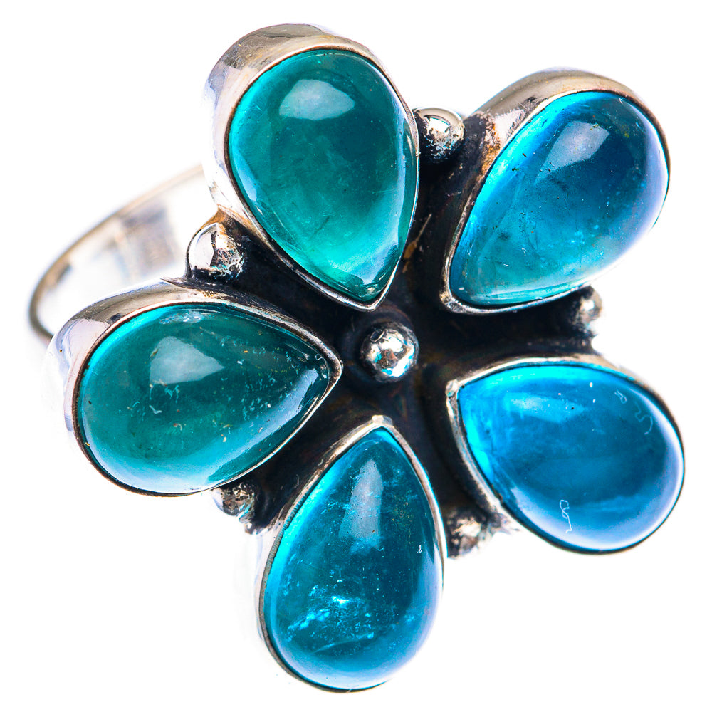 Large Blue Fluorite Ring Size 7.75 (925 Sterling Silver) RING140000