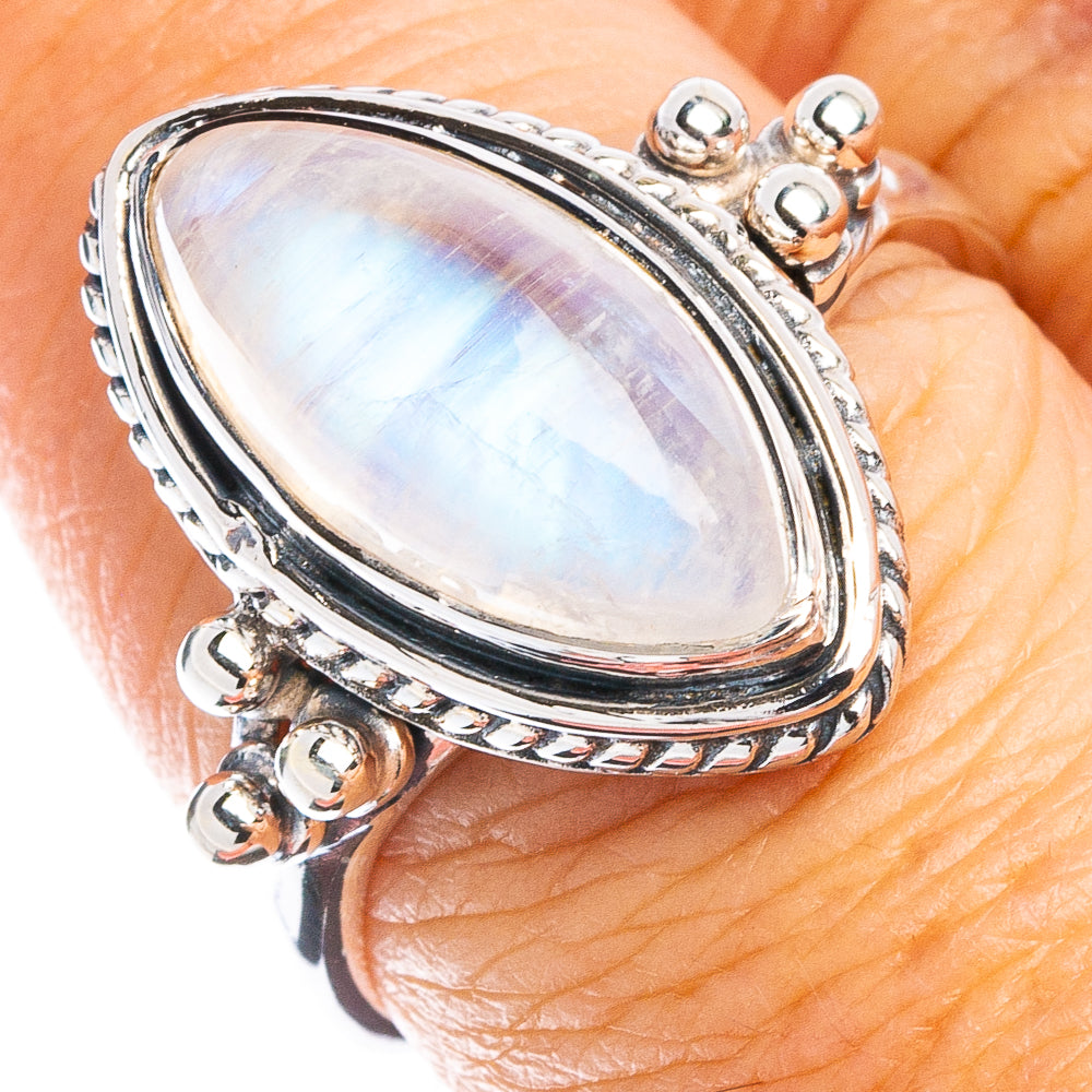 Premium Rainbow Moonstone Ring Size 7.75 (925 Sterling Silver) R8042