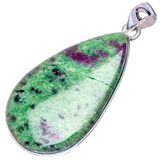 Ruby Zoisite Pendant 1 7/8" (925 Sterling Silver) P42845