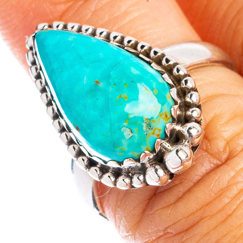 Rare Kingman Turquoise Ring Size 6.75 (925 Sterling Silver) R8544