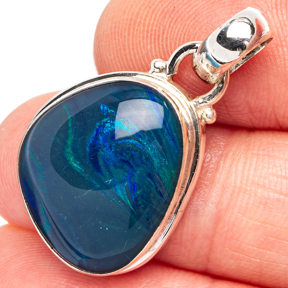 Triplet Opal Pendant 1 1/8" (.925 Sterling Silver)