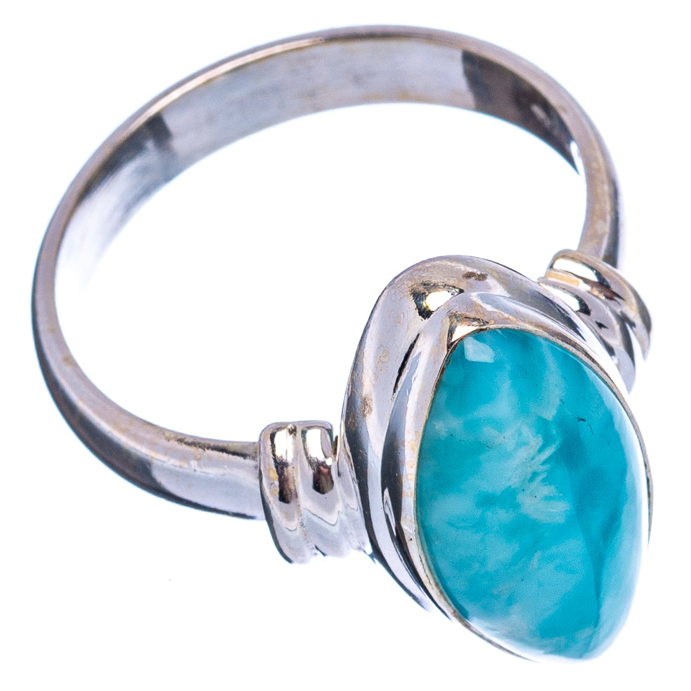 Rare Larimar Ring Size 6.75 (.925 Sterling Silver)