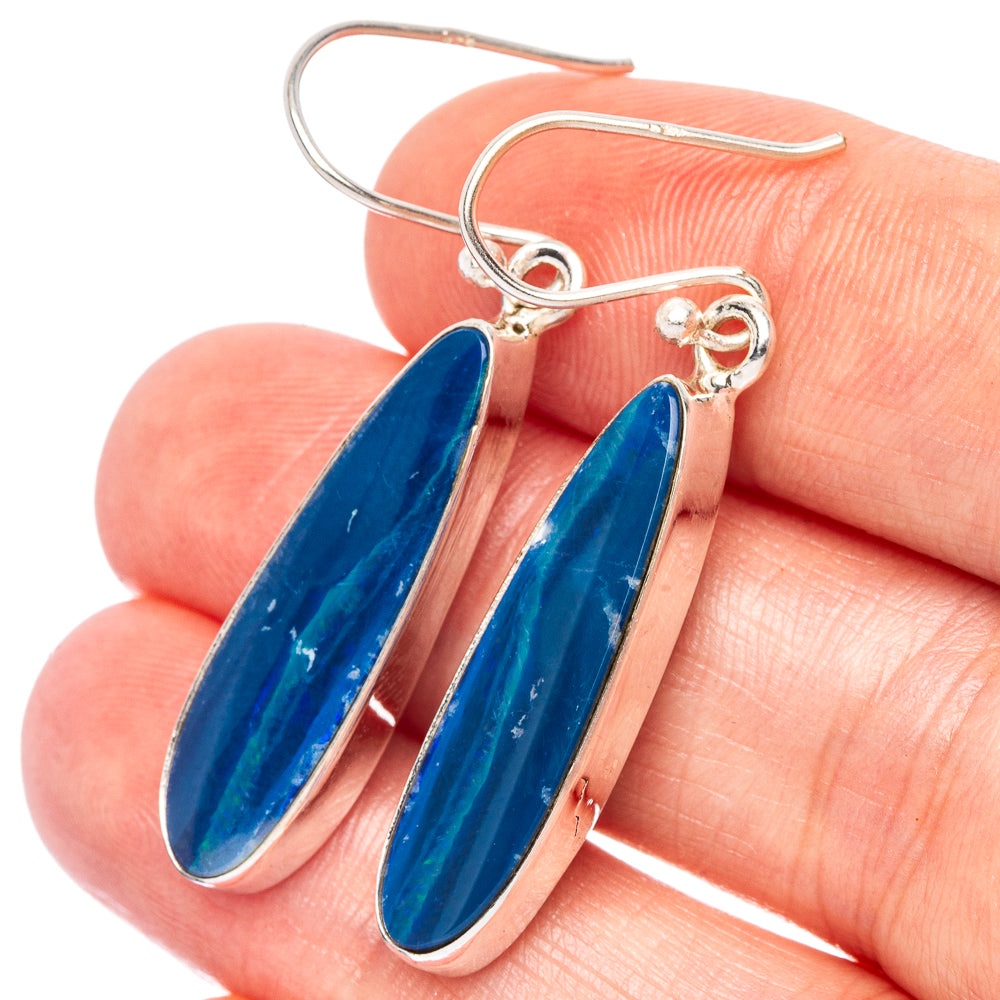 Rare Doublet Opal Earrings 1 3/4" (925 Sterling Silver) E2613