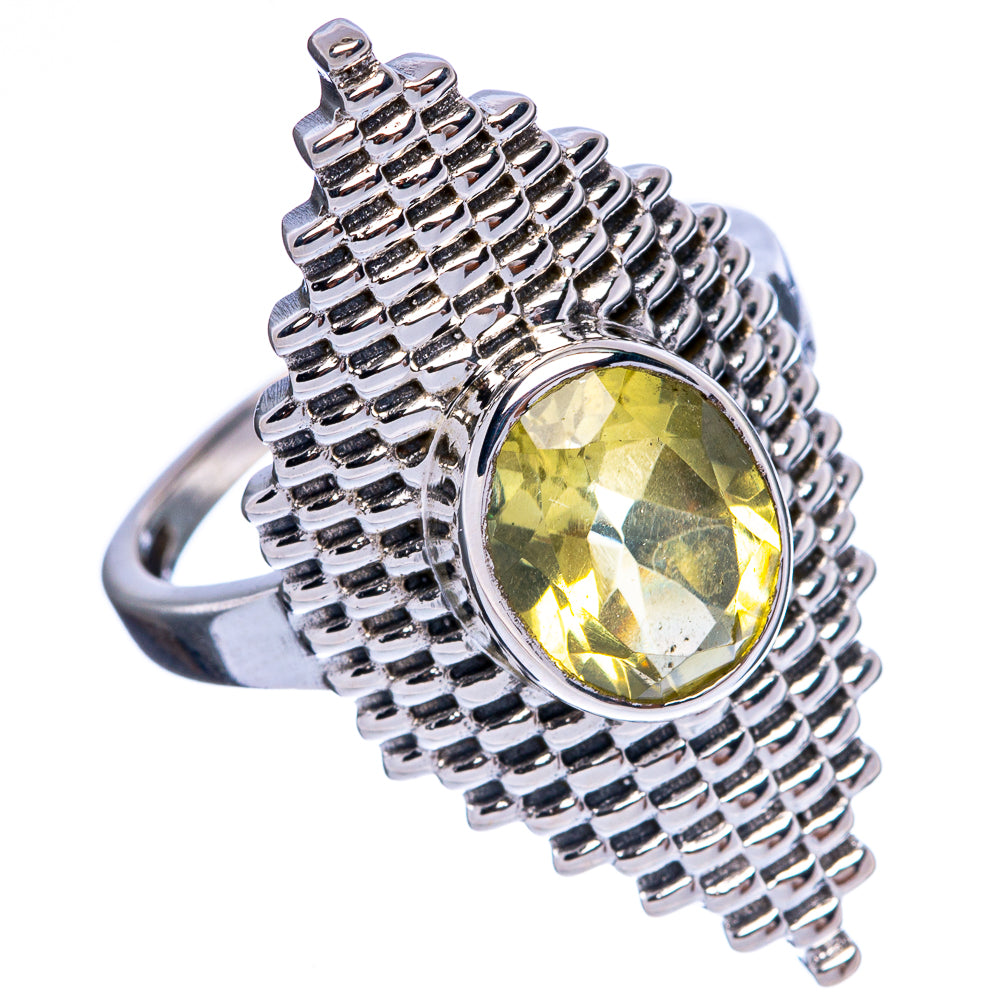 Large Faceted Citrine Ring Size 9 (925 Sterling Silver) R146477