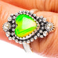Aura Opal Heart Ring Size 6.5 (925 Sterling Silver) R4563