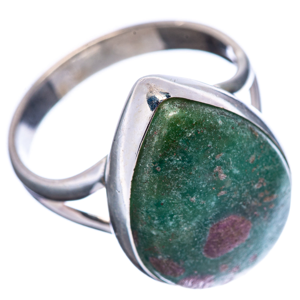 Ruby In Fuchsite Ring Size 7.5 (.925 Sterling Silver)
