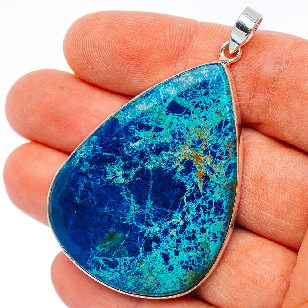 Huge Premium Shattuckite Pendant 2 1/2" (.925 Sterling Silver)