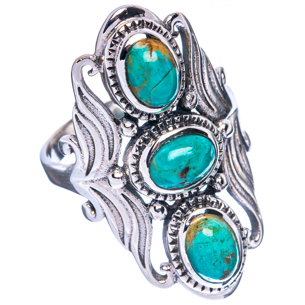 Rare Arizona Turquoise Ring Size 7.75 (925 Sterling Silver) R2867